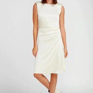 Express Cream Midi Dress